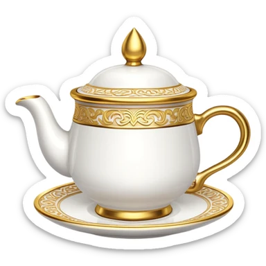 Saudi traditional coffee cup with gold rim sticker