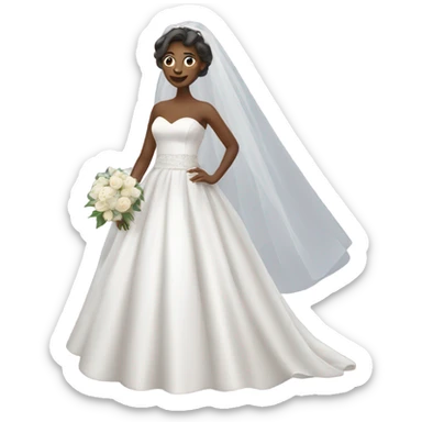 wedding dress woman  sticker