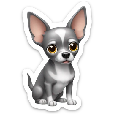 Big grey chihuahua sticker