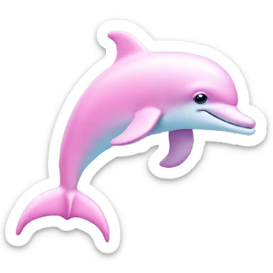 Pastel-pink-colors-dolphin sticker