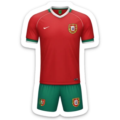 red Portugal football shirt sticker