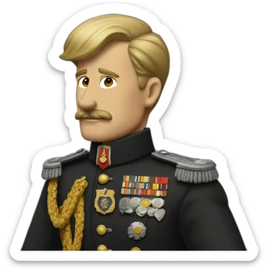 Calvin dressed as a 20th century German dictator sticker