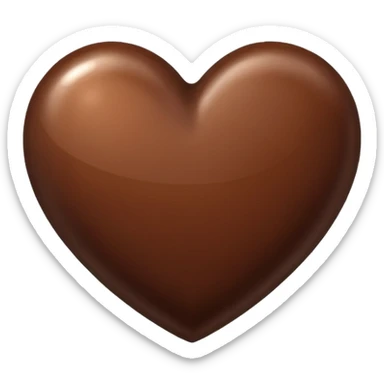 Brown heart sticker