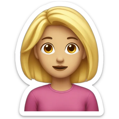 girl wondering sticker