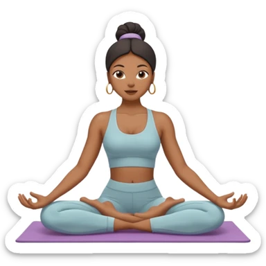 black woman doing pilates sticker