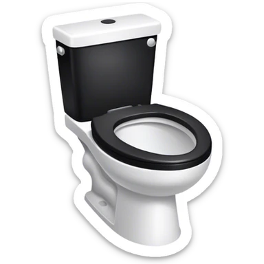 skibidi toilet but black and chinese sticker
