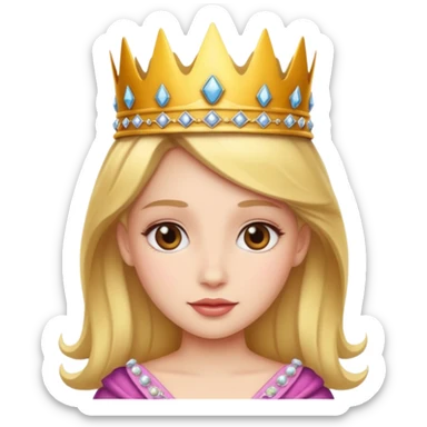 Antarctica princess, bold, crown sticker