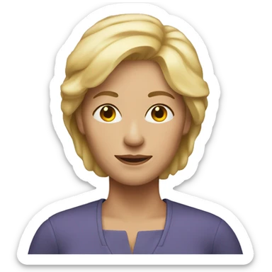 middle age woman with blond hair sticker