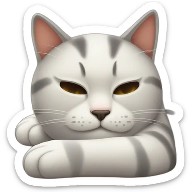 sleepy cat sticker