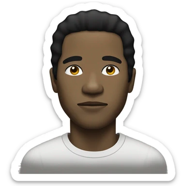 african american man with black hair like basquiat  sticker