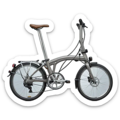 Titanium Brompton folding bike sticker