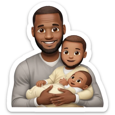 make a funny lebron with a white baby sticker