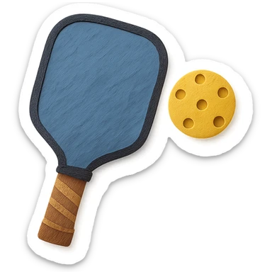 pickleball paddle and ball sticker