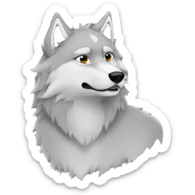 I want you to draw 4 wolf circles together~ sticker