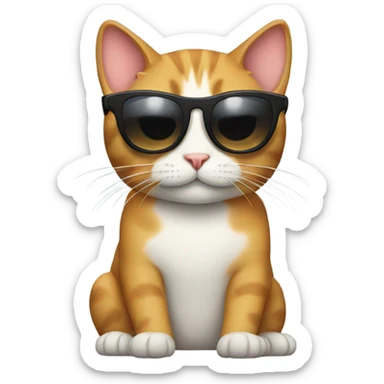 Cat with sunglasses sticker