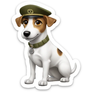 Czech millitary Jack Russel sticker