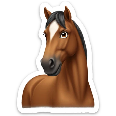 horse brown sticker