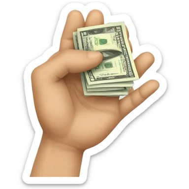 HANDS SHUFFLING MONEY sticker