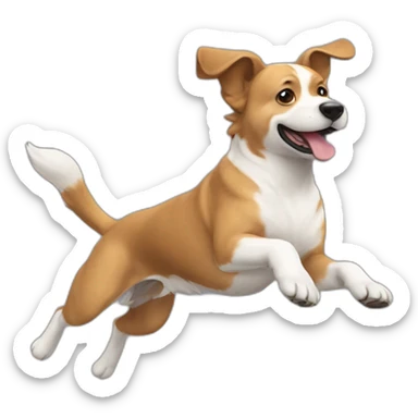 chien qui fait un salto sticker