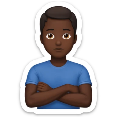  silhouette  crossing his arm  sticker