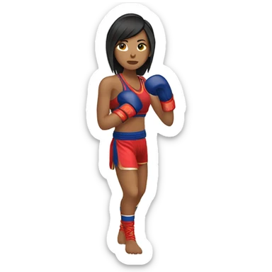 Muay Thai women sticker