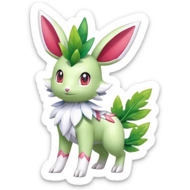 Shiny Exotic Sylveon-Shaymin-Meganium-Hybrid-Creature sticker