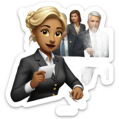 Waitress in politics  sticker