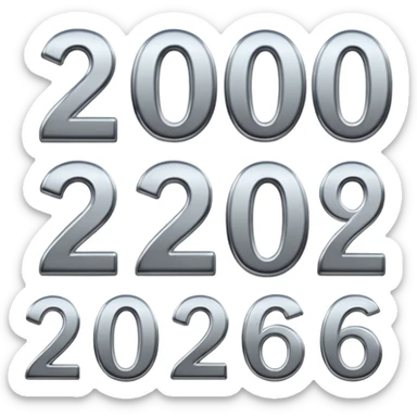 Números 2026 sticker