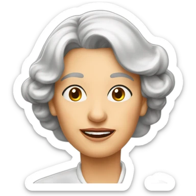 Vieille dame utilisant cookeo sticker