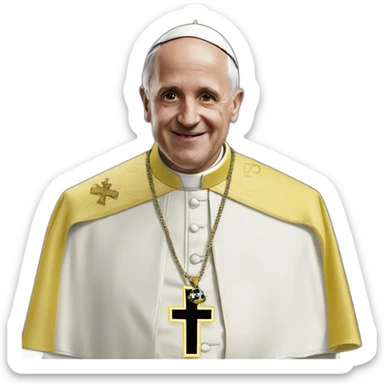 Pope shirt Peñarol soccer sticker