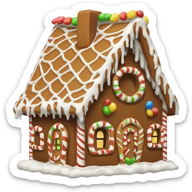 Christmas gingerbread house sticker