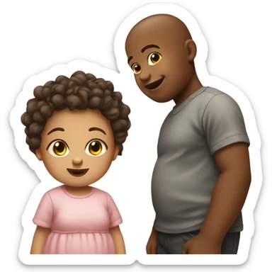 larger baby boy beside a smaller baby girl sticker