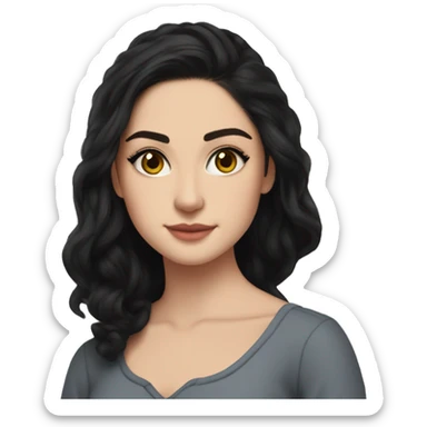 Hania amir, teen, full body, aesthetic, well detailed, black hair sticker