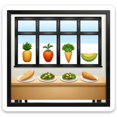 healthy food restaurant from outside sticker