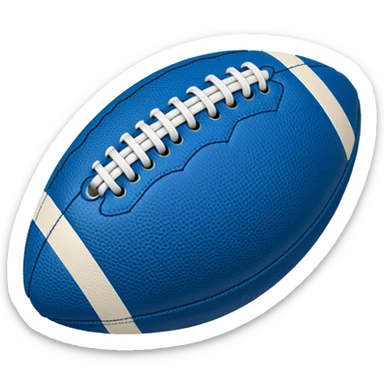 blue american football ball sticker