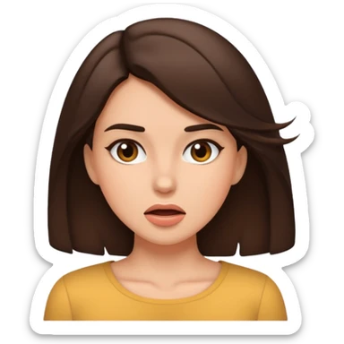 brunette crashing out sticker