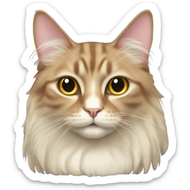 fold-eared long-haired cat sticker