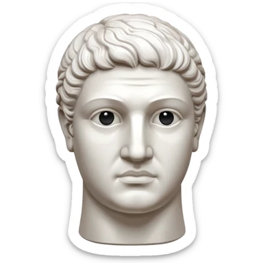 white marble greek statue head  sticker