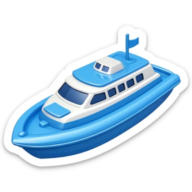 simple plastic toy boat sticker