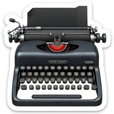 Old typewriter sticker