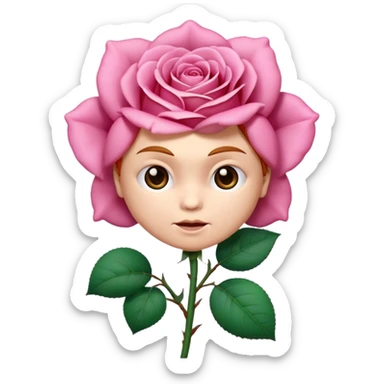 Pink roseUn emojin de chuky sticker