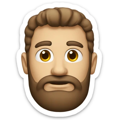 Hombre con sin barba y calvo sticker