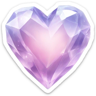Crystal heart sticker