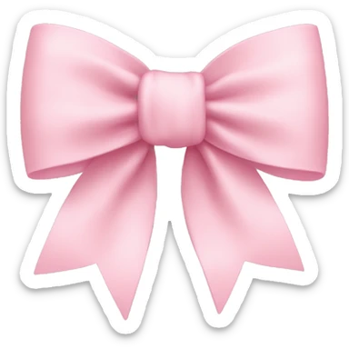 light pink bow on light pink bow sticker
