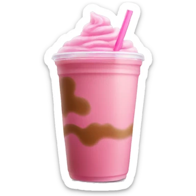 pink iced coffee sticker