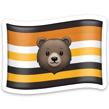 gay bear pride flag, simple, bold stripes, iconic design, no text sticker