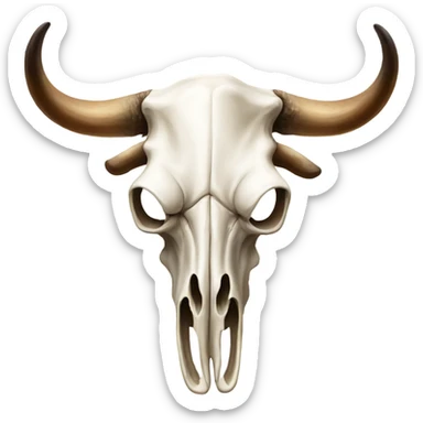 Longhorn cow skull sticker
