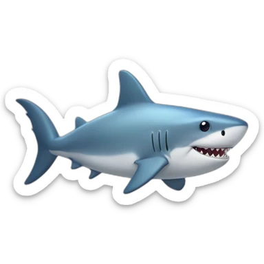 Cute little chubby Shark sticker