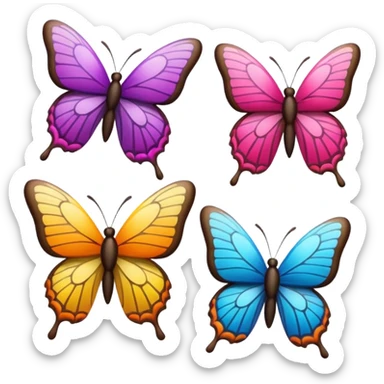 mariposas aesthetic de colores sticker