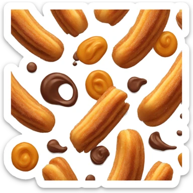 Churro bañado en chocolate  sticker